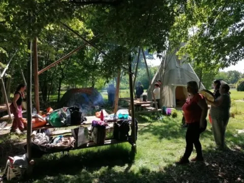 activité chamanique avec grand ours chaman