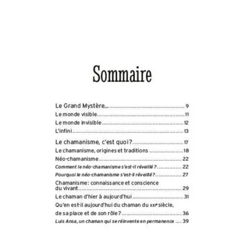 Sommaire Le Petit livre du chamanisme grand ours